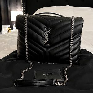 Saint Laurent YSL LouLou medium chain bag quilted "Y" leather new